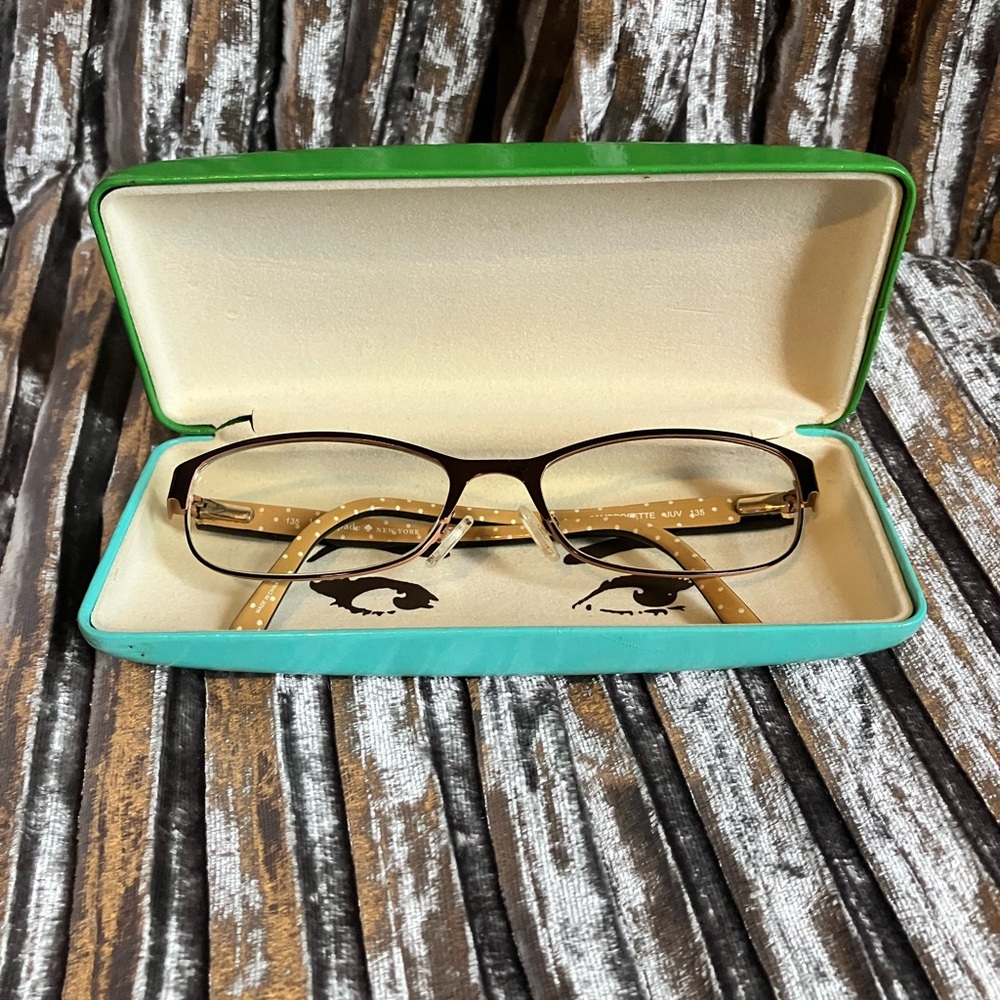 Kate Spade Brown Dot Glasses with Case